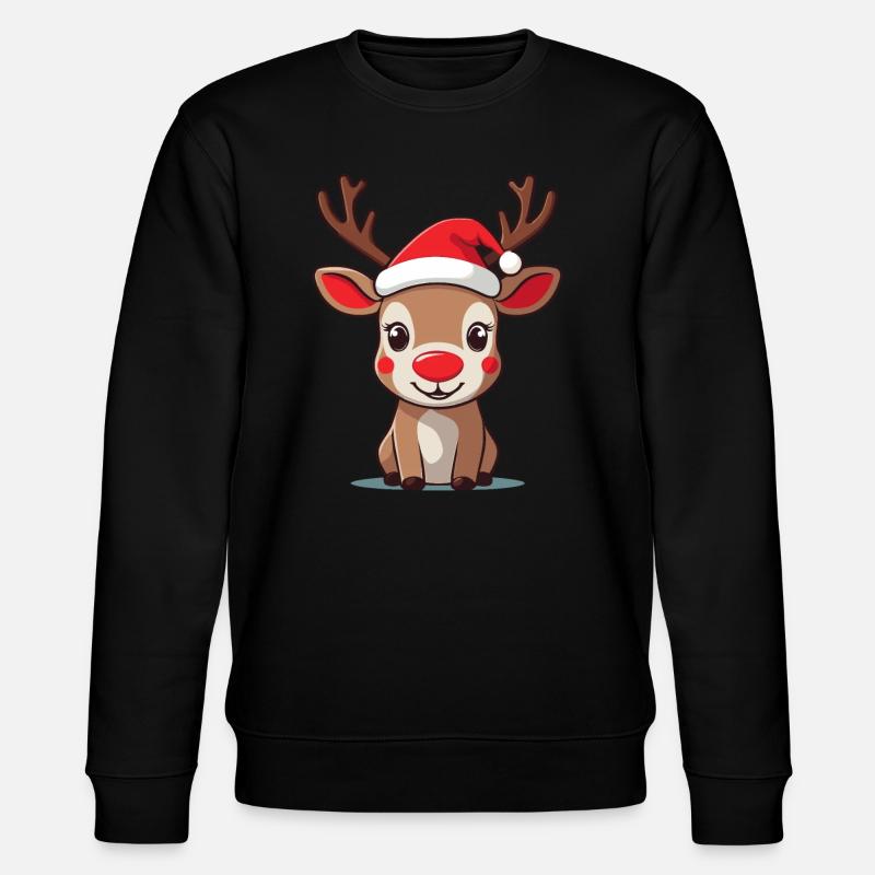 Joyeux renne Noël Photo - Sweat bio CHANGER Stanley/Stella Unisexe - noir