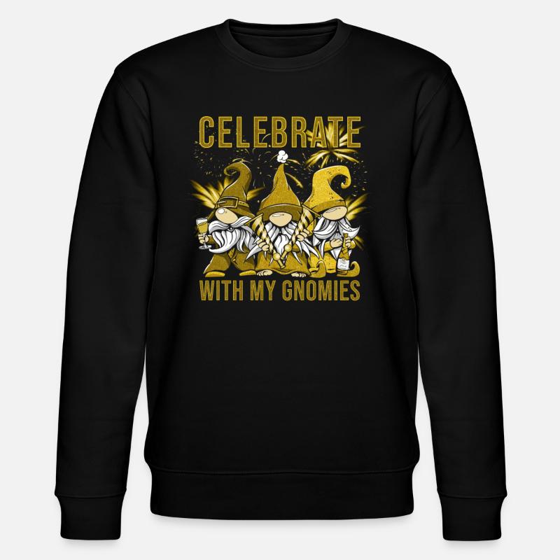 Celebrate With My Gnomies - Stanley/Stella Unisex Bio-Sweatshirt CHANGER  - Schwarz