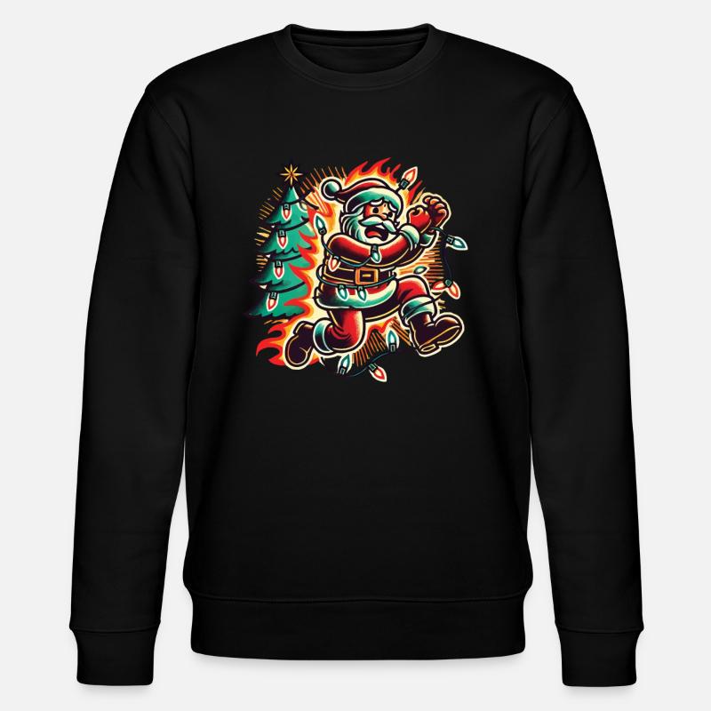 Chaos de Noël, danger d’électrocution - Sweat bio CHANGER Stanley/Stella Unisexe - noir
