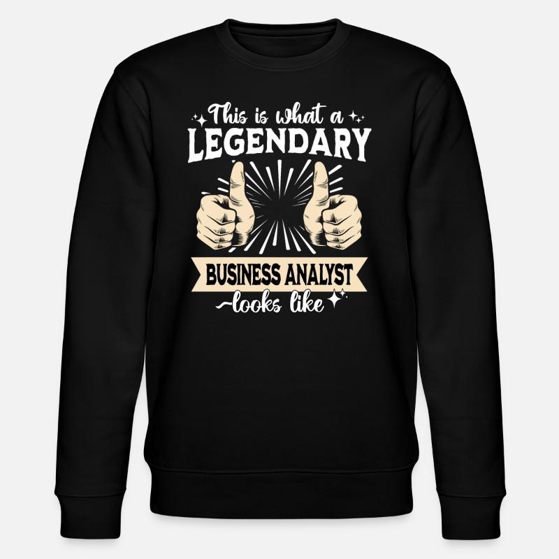 Legendärer Geschäftsanalyst - Stanley/Stella Unisex Bio-Sweatshirt CHANGER  - Schwarz