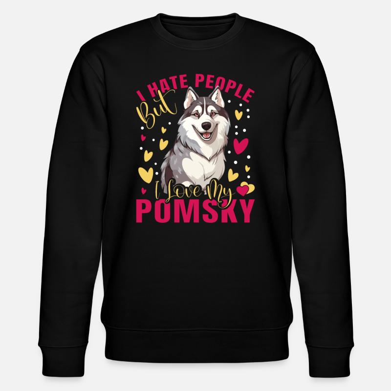 Hundespruch Hunde Hund - Stanley/Stella Unisex Bio-Sweatshirt CHANGER  - Schwarz