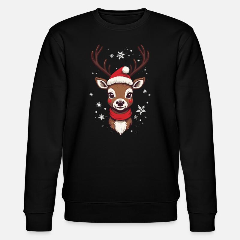 Motif de Noël Joyeux Renne - Sweat bio CHANGER Stanley/Stella Unisexe - noir