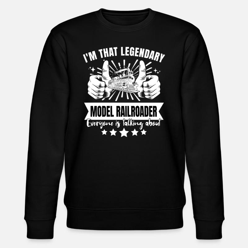 Legendary Model Railroader Legend - Stanley/Stella CHANGER Unisex Organic Sweatshirt - black