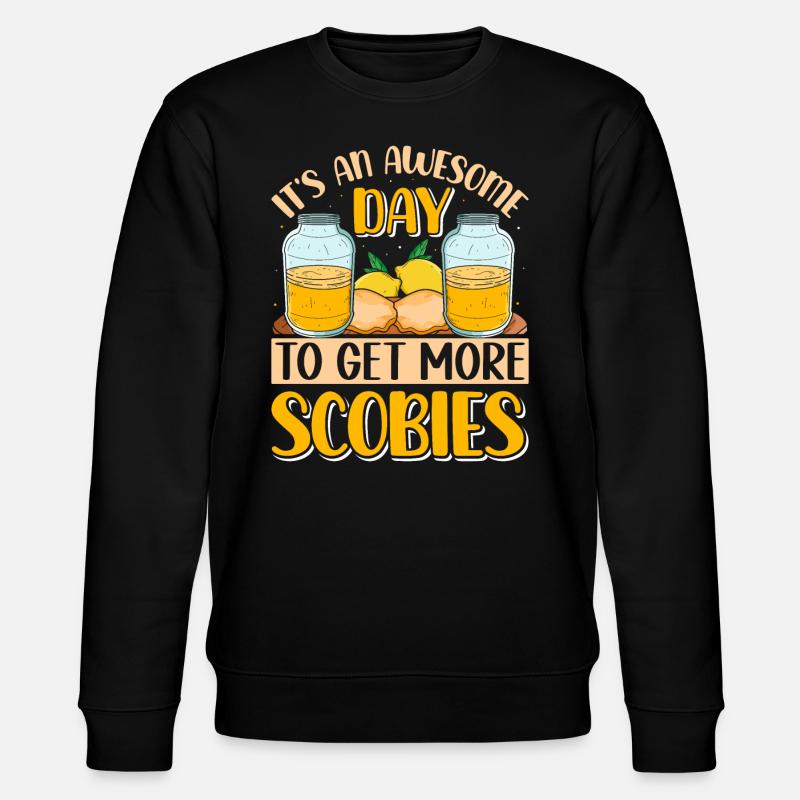 Kombucha Scoby fermented drinks - Stanley/Stella CHANGER Unisex Organic Sweatshirt - black