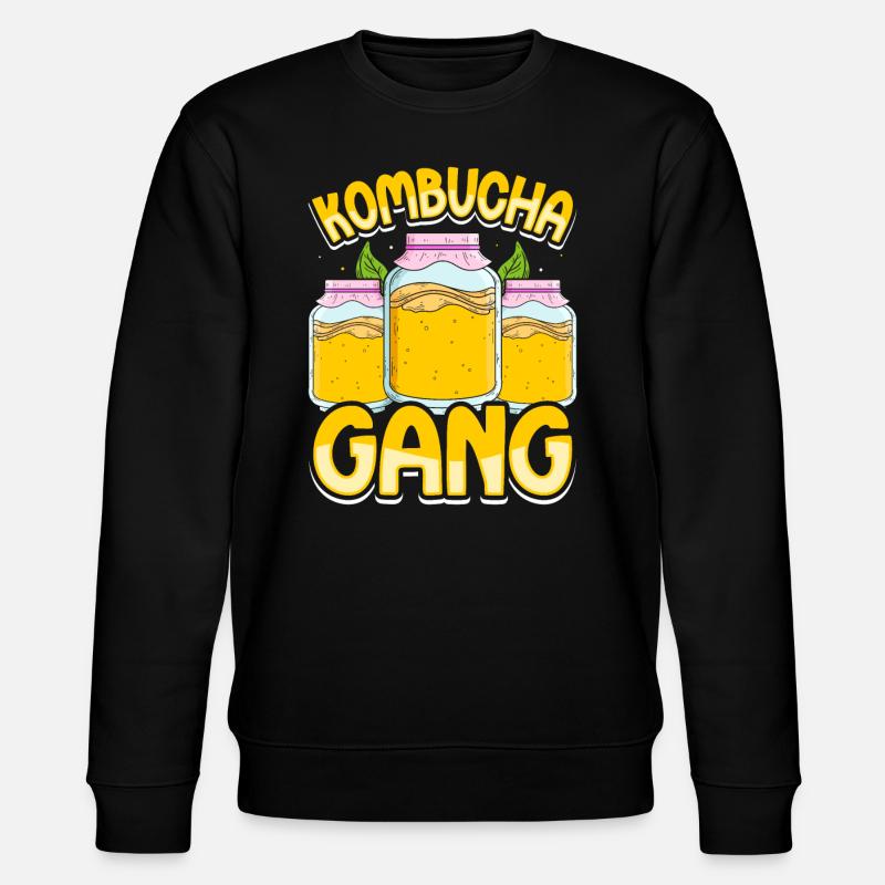 Kombucha Scoby fermented drinks - Stanley/Stella CHANGER Unisex Organic Sweatshirt - black