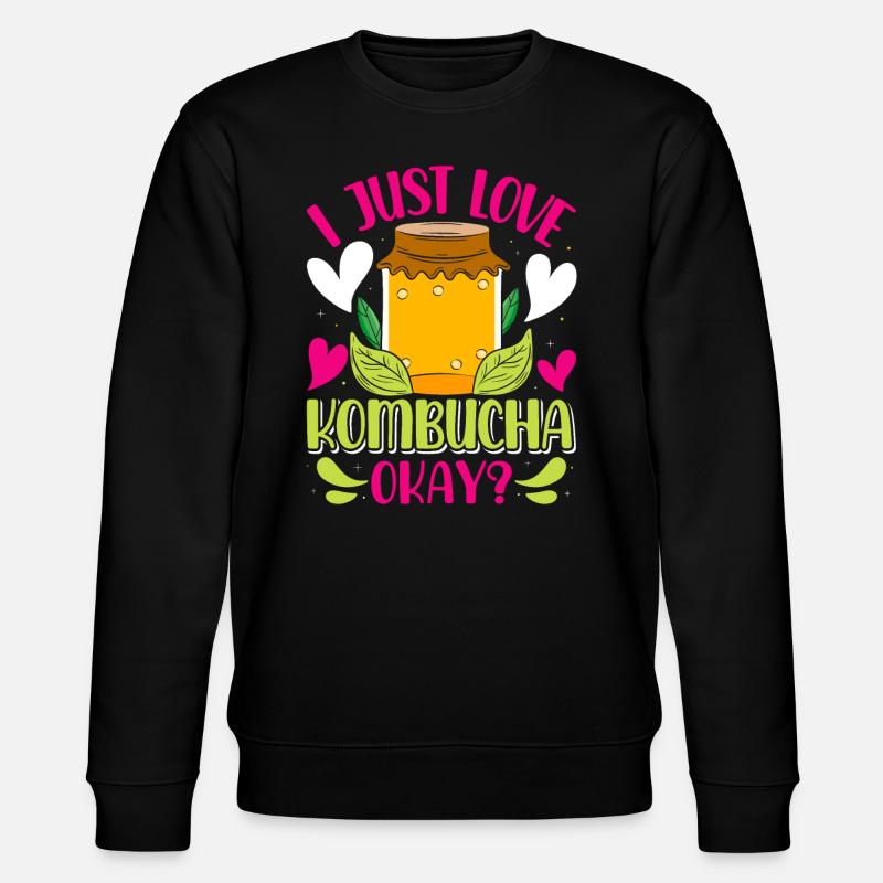 Kombucha Scoby fermented drinks - Stanley/Stella CHANGER Unisex Organic Sweatshirt - black