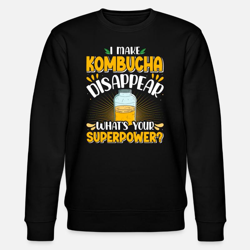 Kombucha Scoby fermented drinks - Stanley/Stella Unisex Bio-Sweatshirt CHANGER  - Schwarz