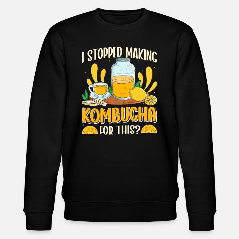Kombucha Scoby fermented drinks - Stanley/Stella Unisex Bio-Sweatshirt CHANGER  - Schwarz