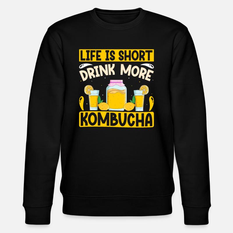 Kombucha Scoby fermented drinks - Stanley/Stella Unisex Bio-Sweatshirt CHANGER  - Schwarz