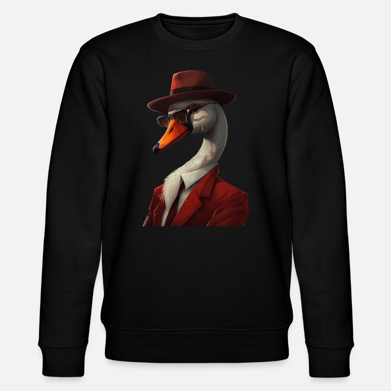 Schwan - Stanley/Stella Unisex Bio-Sweatshirt CHANGER  - Schwarz