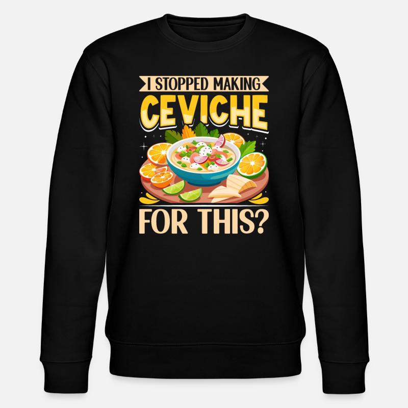 Seafood Peruvian Ceviche - Stanley/Stella CHANGER Unisex Organic Sweatshirt - black