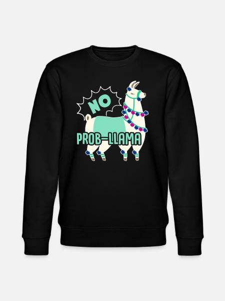Llama No Prob Llama - Stanley/Stella CHANGER Unisex Organic Sweatshirt - black