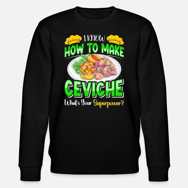 Seafood Peruvian Ceviche - Stanley/Stella Unisex Bio-Sweatshirt CHANGER  - Schwarz