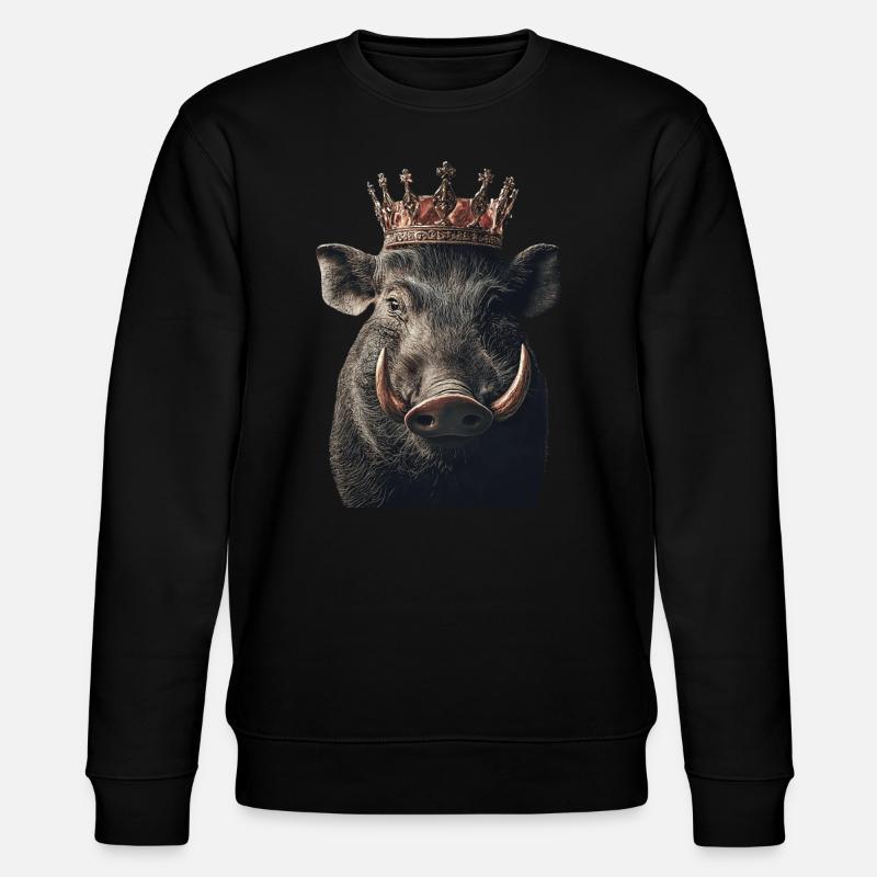 Warzenschwein - Stanley/Stella Unisex Bio-Sweatshirt CHANGER  - Schwarz
