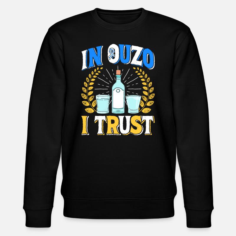 Greece Ouzo - Stanley/Stella CHANGER Unisex Organic Sweatshirt - black