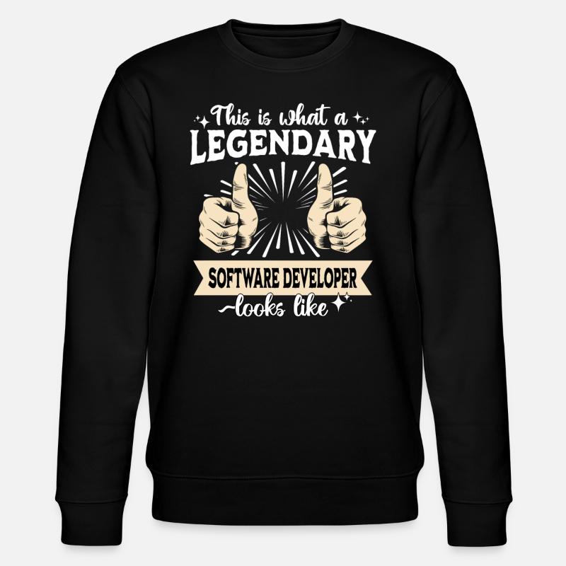 Legendary Software Developer - Stanley/Stella CHANGER Unisex Organic Sweatshirt - black