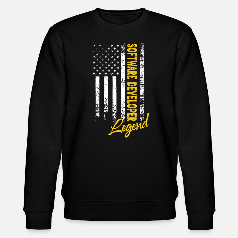 Software Developer Legend - Stanley/Stella CHANGER Unisex Organic Sweatshirt - black