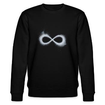 Unendlichkeit - Stanley/Stella Unisex Bio-Sweatshirt CHANGER  - Schwarz - Vorne - Nik (191cm) & Marisol (170cm)