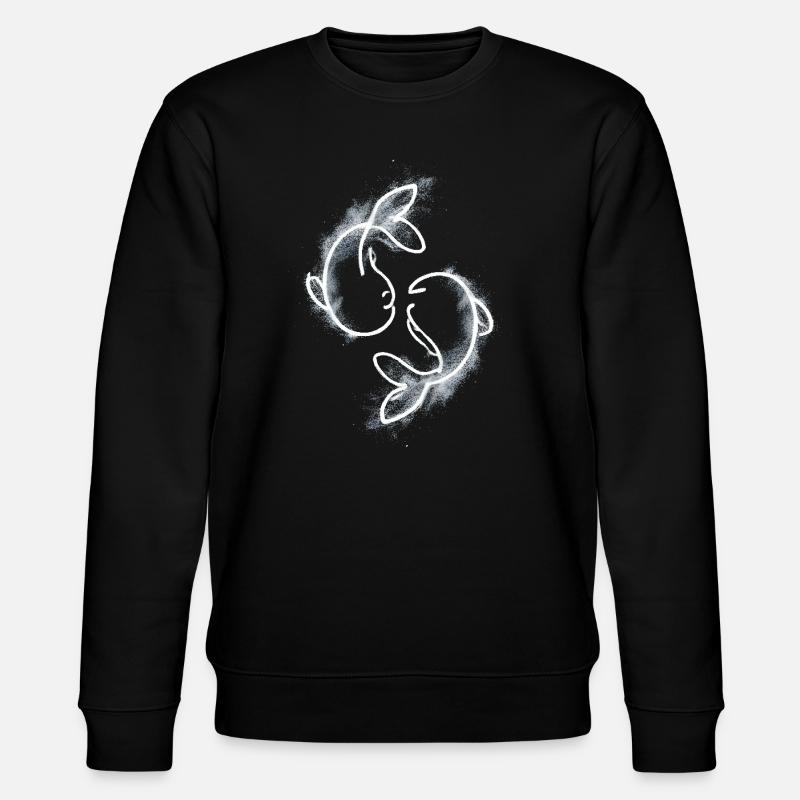 zwei Fische - Stanley/Stella Unisex Bio-Sweatshirt CHANGER  - Schwarz