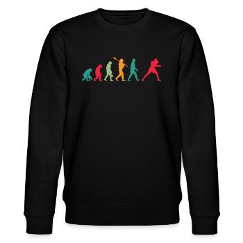 EVOLUTION BOXEN Boxer Boxkampf Geschenk - Stanley/Stella Unisex Bio-Sweatshirt CHANGER  - Schwarz - Vorne - Nik (191cm) & Marisol (170cm)