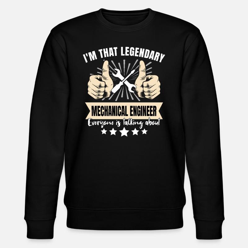 machinLegendary Mechanical Engineer - Stanley/Stella CHANGER Unisex Organic Sweatshirt - black