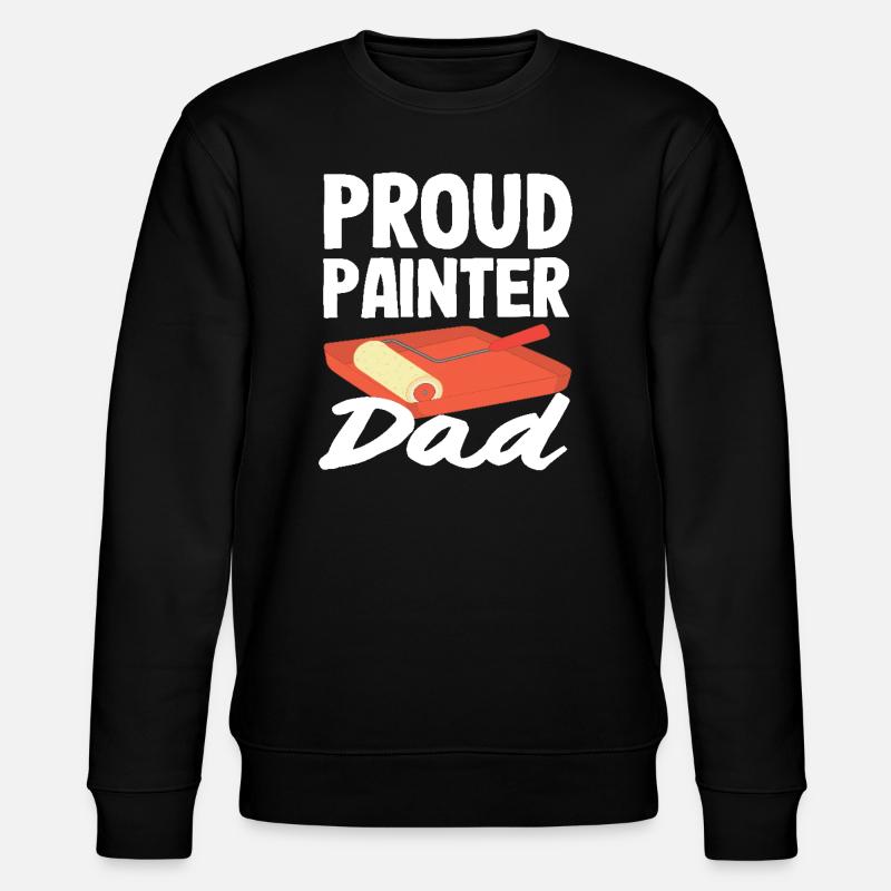 Stolzer Maler Papa - Stanley/Stella Unisex Bio-Sweatshirt CHANGER - Schwarz