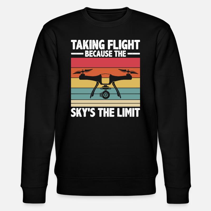 Drone Quadcopter Drone Pilot - Stanley/Stella CHANGER Unisex Organic Sweatshirt - black