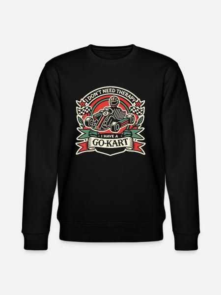 Go-Kart Driver Retro Saying Design - Stanley/Stella CHANGER Unisex Organic Sweatshirt - black