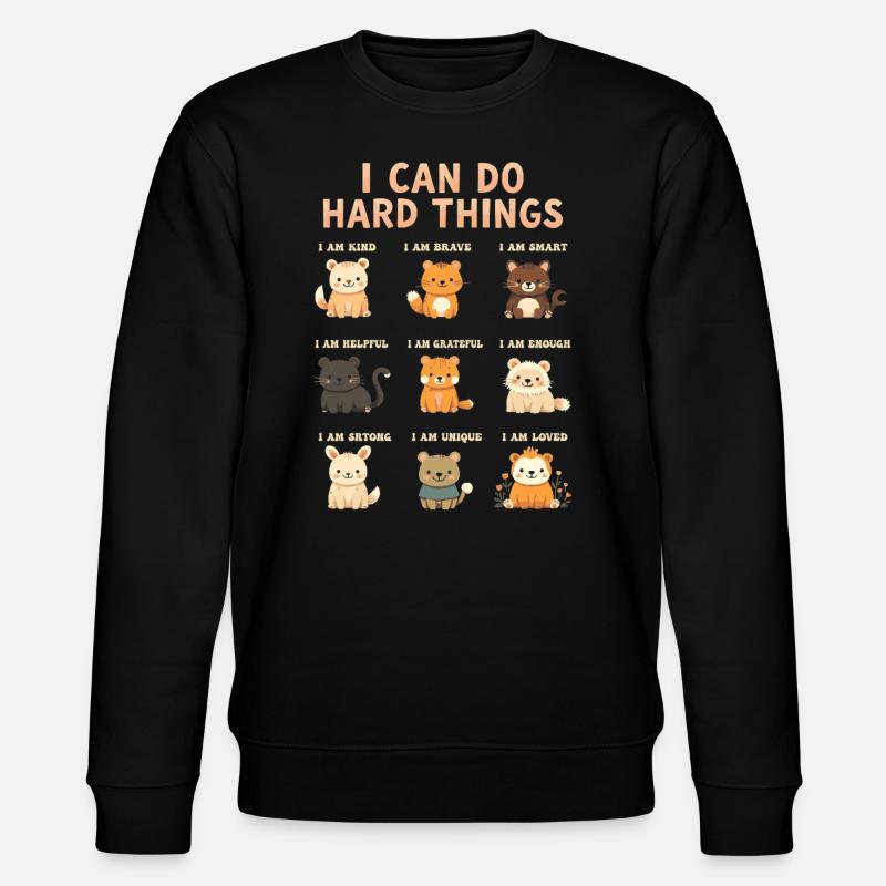 I can do hard things - Stanley/Stella CHANGER Unisex Organic Sweatshirt - black
