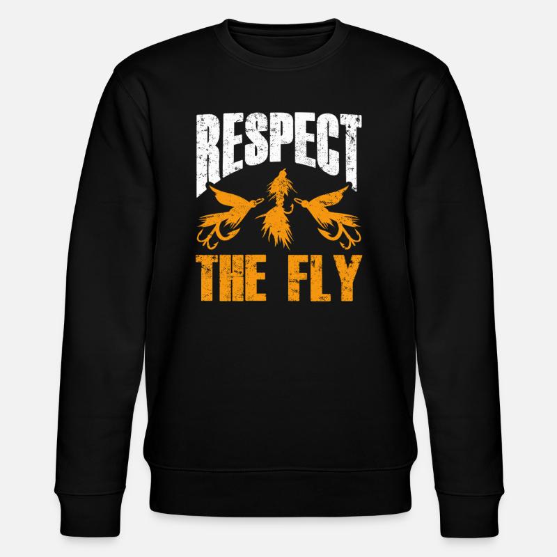 Fliegenbinden Fliegenfischen - Stanley/Stella Unisex Bio-Sweatshirt CHANGER  - Schwarz