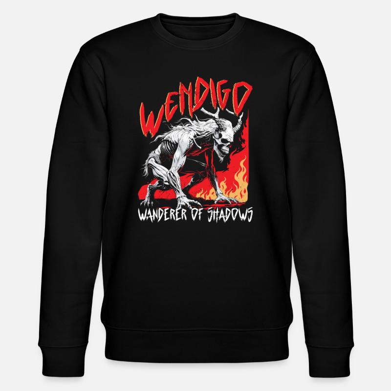 Wendigo Kryptide Cryptid - Stanley/Stella CHANGER Unisex Organic Sweatshirt - black