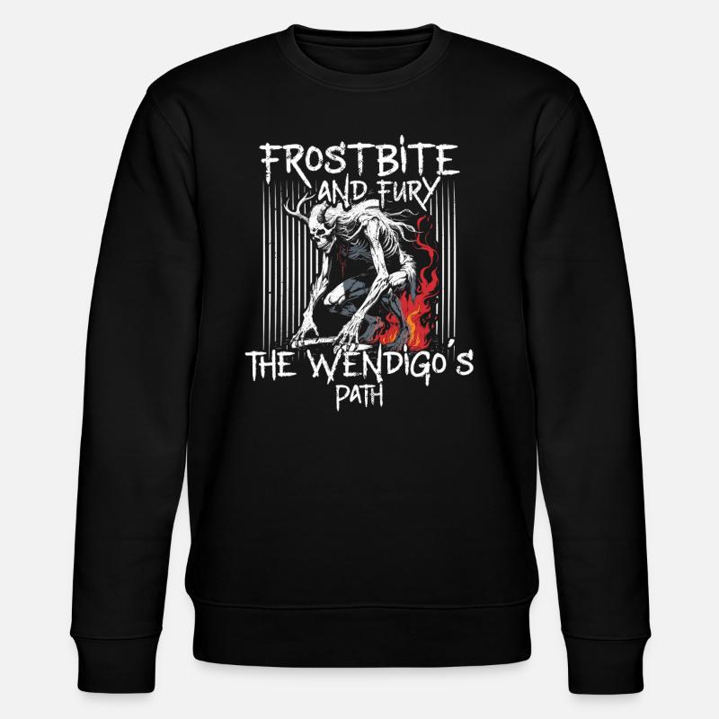 Wendigo Kryptide Cryptid - Stanley/Stella CHANGER Unisex Organic Sweatshirt - black