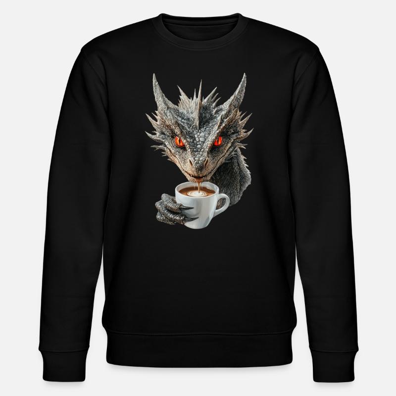 Drachen Kaffee - Stanley/Stella Unisex Bio-Sweatshirt CHANGER  - Schwarz