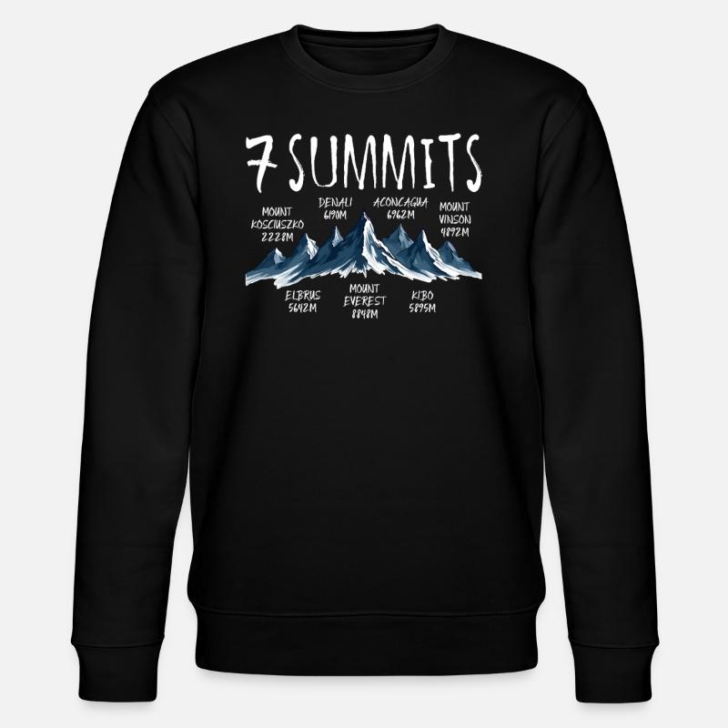 7 Summits Kosciuszko - Stanley/Stella CHANGER Unisex Organic Sweatshirt - black