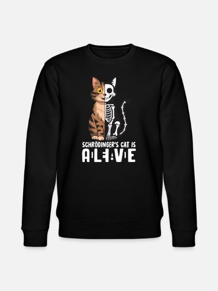 Schrödinger's Cat Dead and Alive - Stanley/Stella CHANGER Unisex Organic Sweatshirt - black
