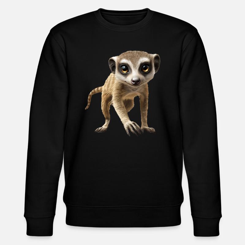 Erdmännchen - Stanley/Stella Unisex Bio-Sweatshirt CHANGER  - Schwarz