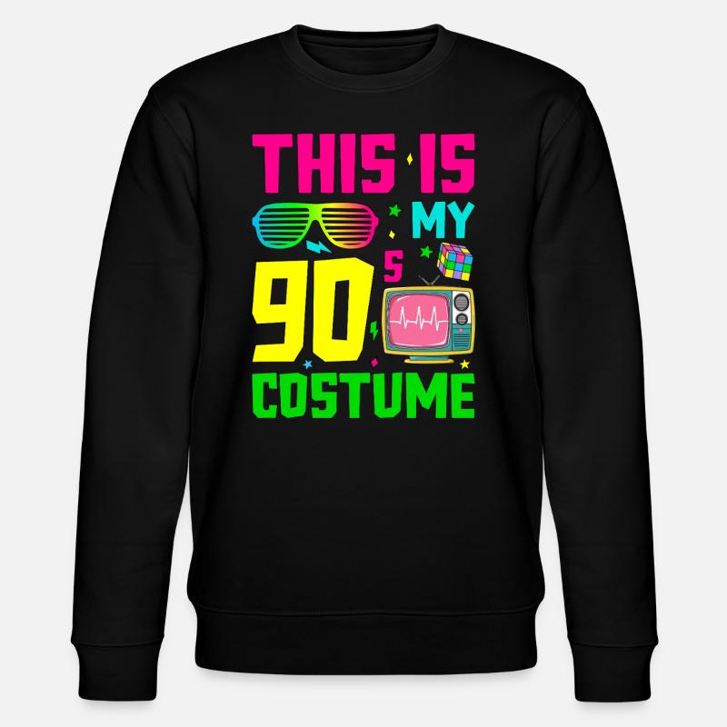 This Is My 90s Costume - Stanley/Stella Unisex Bio-Sweatshirt CHANGER  - Schwarz