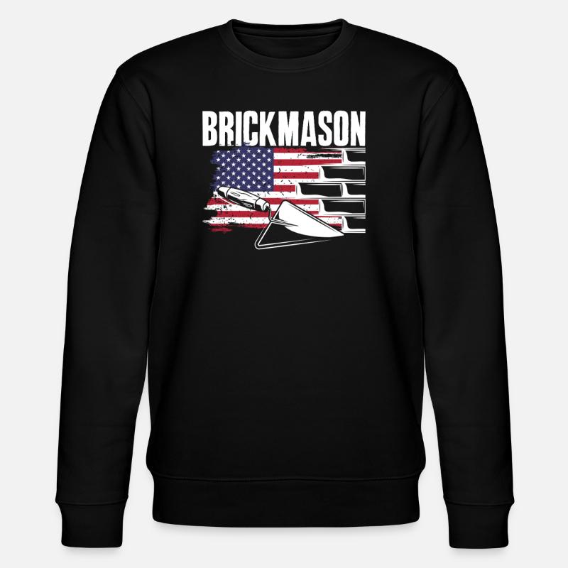 Maçon Briqueteur-maçon American Pride - Sweat bio CHANGER Stanley/Stella Unisexe - noir