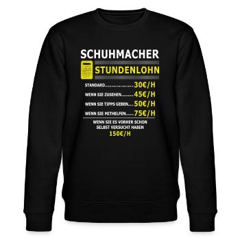 Lustiges Schuhmacher Handwerker perfekt Geschenk - Stanley/Stella Unisex Bio-Sweatshirt CHANGER  - Schwarz - Vorne - Nik (191cm) & Marisol (170cm)