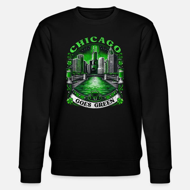 Chicago Goes Green - Stanley/Stella Unisex Bio-Sweatshirt CHANGER  - Schwarz