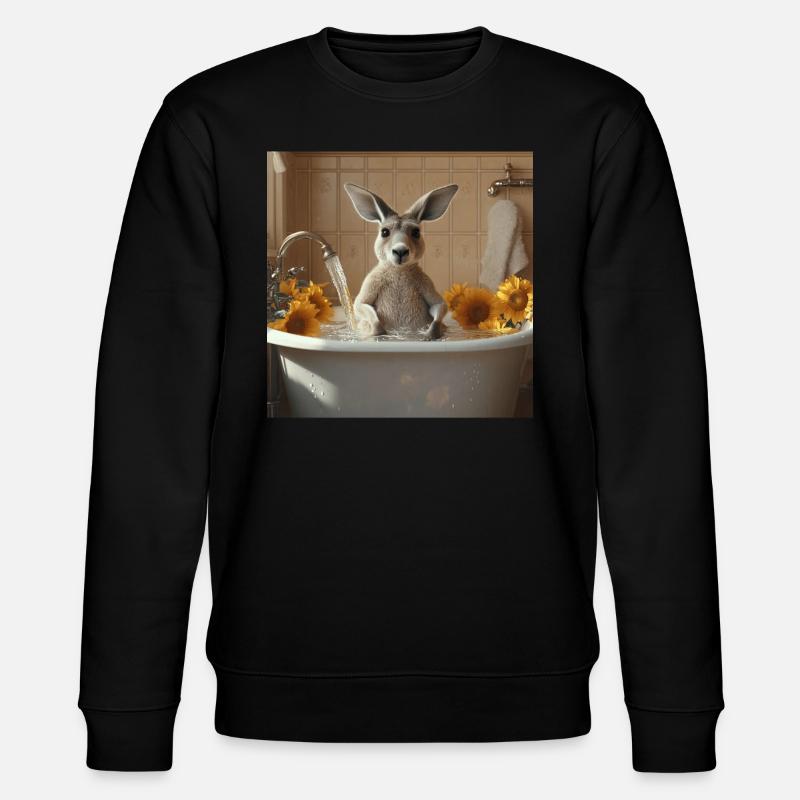 Känguru - Stanley/Stella Unisex Bio-Sweatshirt CHANGER  - Schwarz