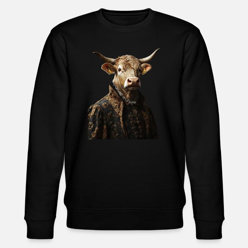 Kuh - Stanley/Stella Unisex Bio-Sweatshirt CHANGER  - Schwarz