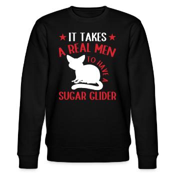 Sugar glider - Stanley/Stella CHANGER Unisex Organic Sweatshirt - black - Front - Nik (191cm) & Marisol (170cm)