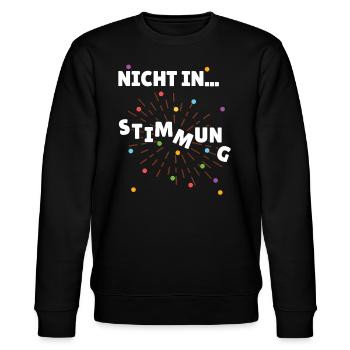 Nicht in Stimmung Kostümersatz Fastnacht - Stanley/Stella Unisex Bio-Sweatshirt CHANGER  - Schwarz - Vorne - Nik (191cm) & Marisol (170cm)