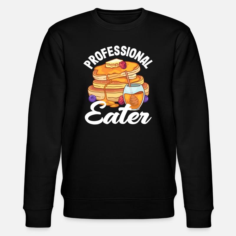 Pancakes Lovers Professional Eater - Stanley/Stella CHANGER Unisex Organic Sweatshirt - black