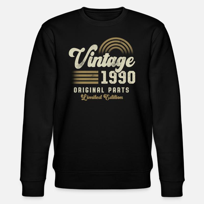 Millésime 1990 Anniversaire Rétro - Sweat bio CHANGER Stanley/Stella Unisexe - noir