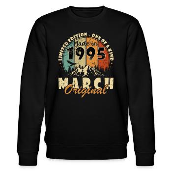 Cadeau d’anniversaire de mars 1995. Mars 1995. - Sweat bio CHANGER Stanley/Stella Unisexe - noir - Devant - Nik (191cm) & Marisol (170cm)
