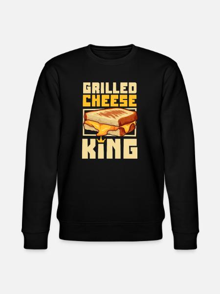 Grilled Cheese Sandwich King - Stanley/Stella CHANGER Unisex Organic Sweatshirt - black