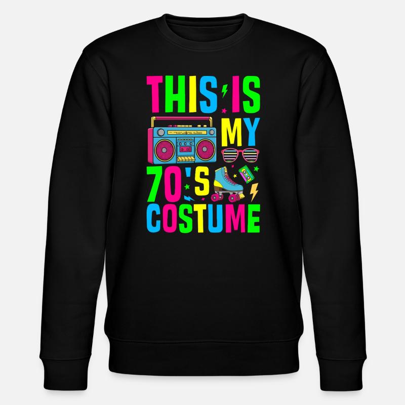 This Is My 70s Costume - Stanley/Stella Unisex Bio-Sweatshirt CHANGER  - Schwarz
