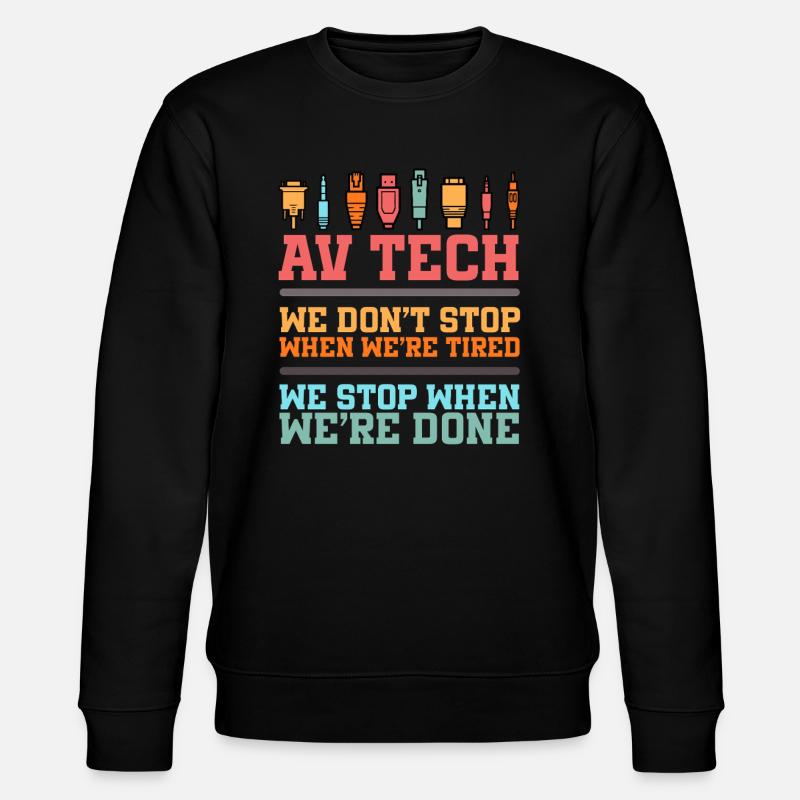 Audiovisueller Techniker AV Tech - Stanley/Stella Unisex Bio-Sweatshirt CHANGER  - Schwarz
